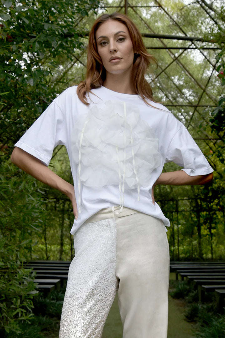 Trelise Cooper My Heart Rose On T-Shirt - White - Shop 9