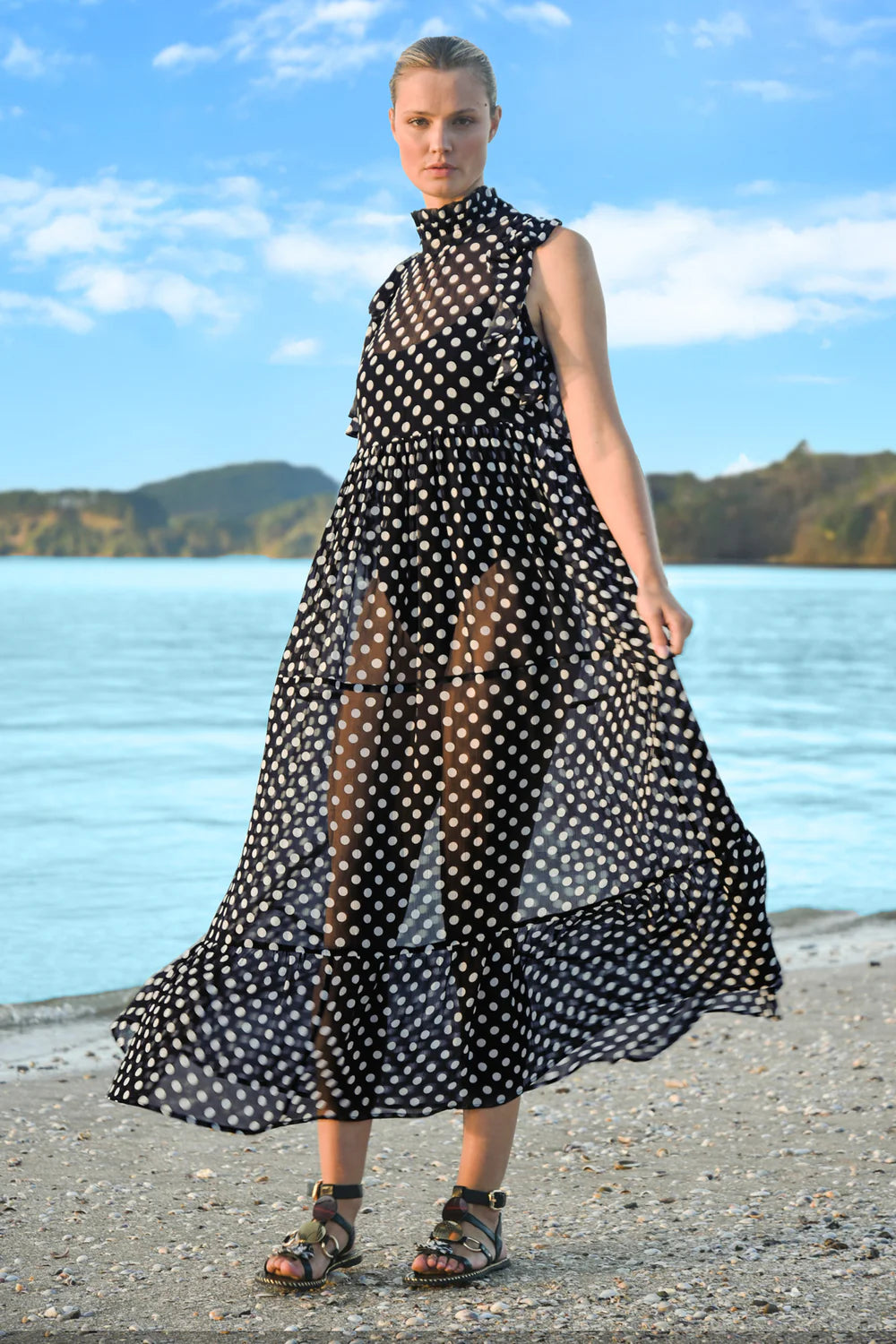 Trelise Cooper You Tier Me Up Dress - Black/White - Shop 9