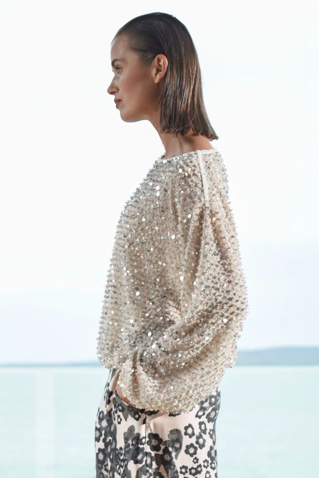 Trelise Cooper Shimmy &amp; Shine Top - White/Silver