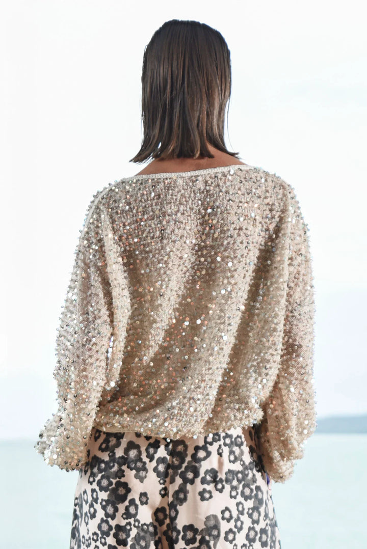 Trelise Cooper Shimmy &amp; Shine Top - White/Silver