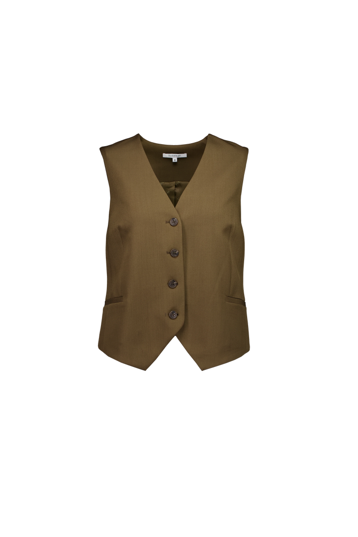 Tuesday Label Action Vest - Bitter Chocolate - Shop 9
