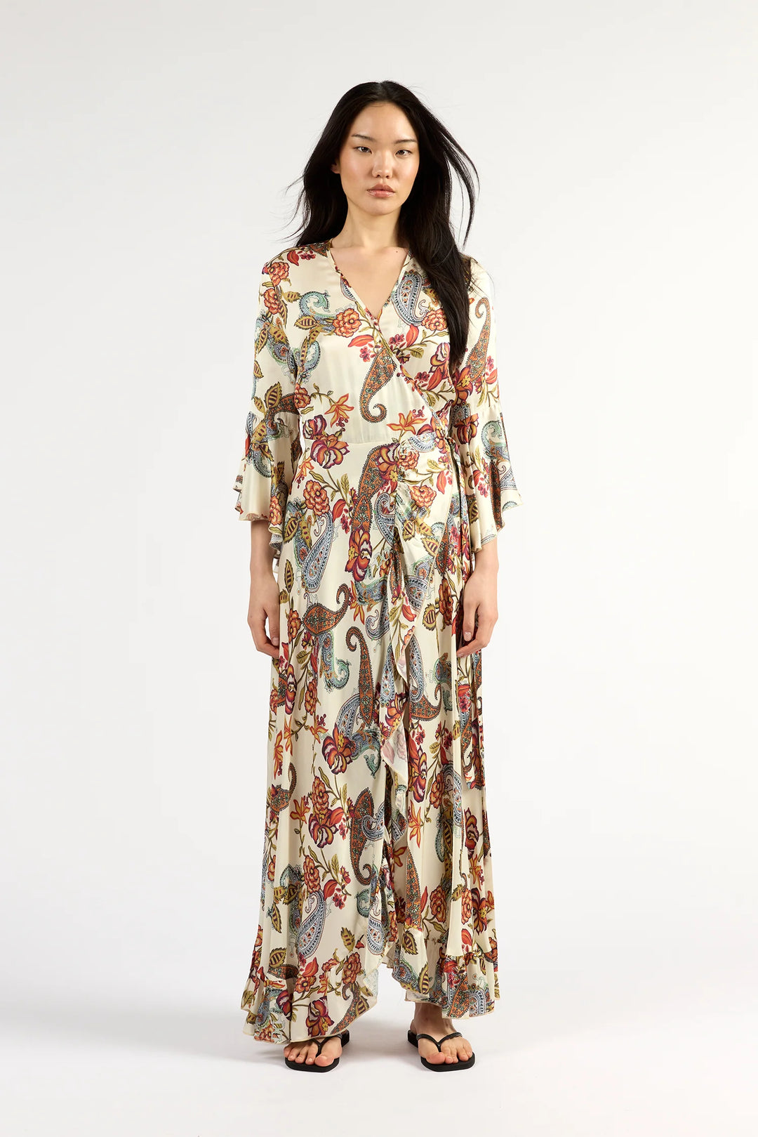 Tuesday Label Alice Wrap Dress - Cloud Floral