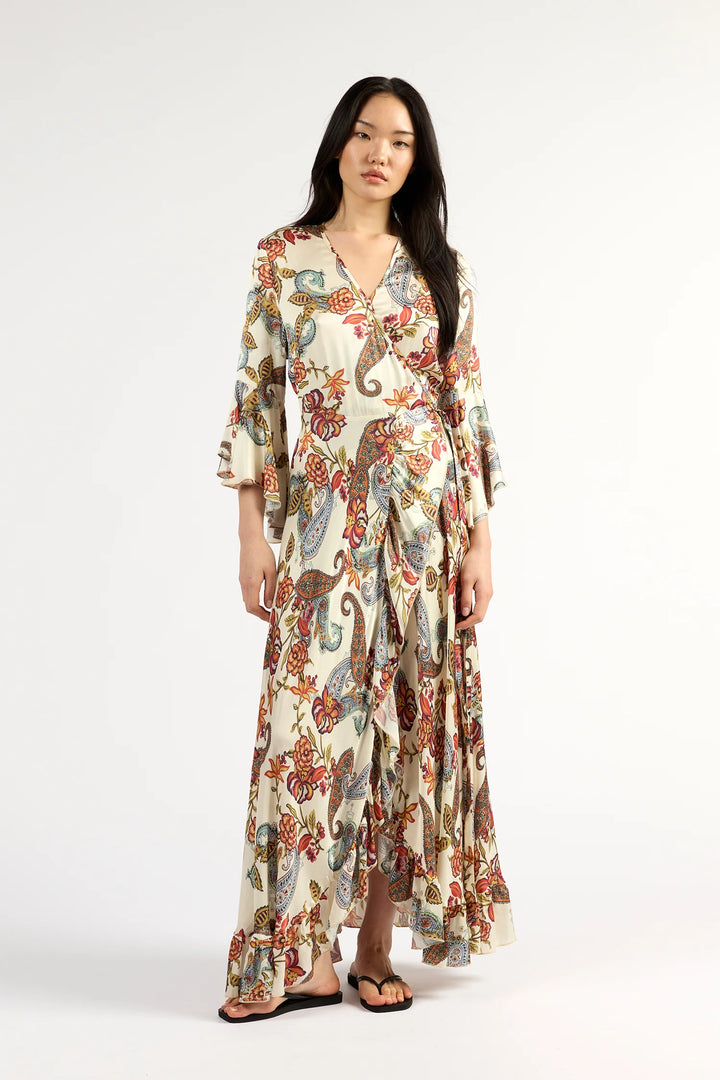 Tuesday Label Alice Wrap Dress - Cloud Floral