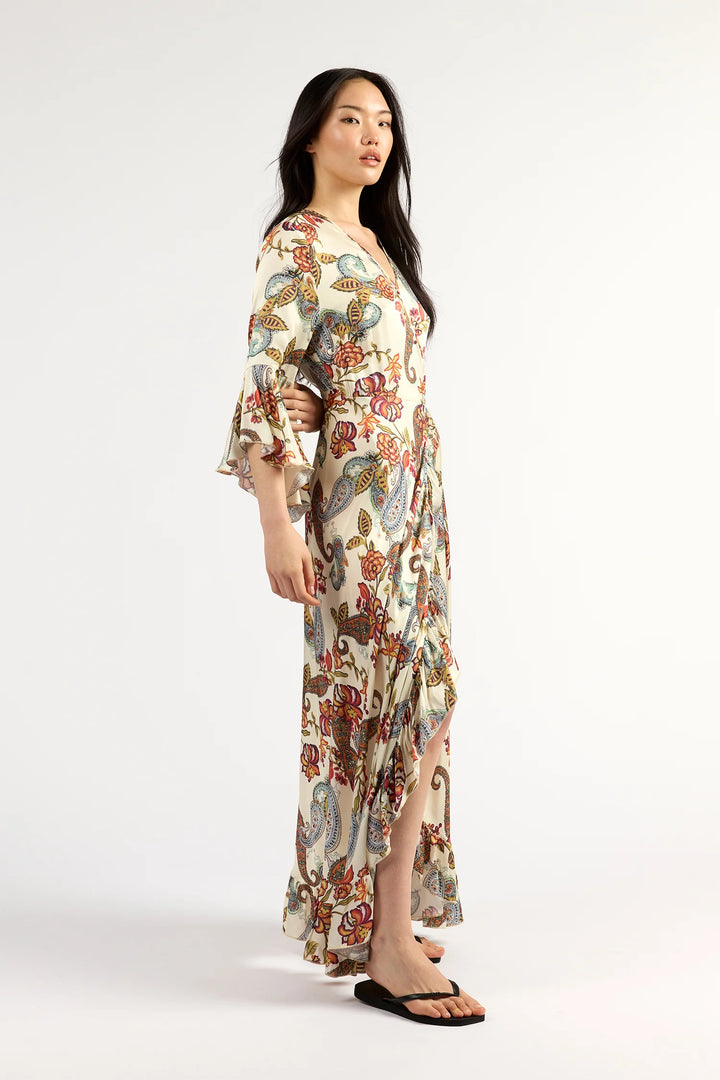 Tuesday Label Alice Wrap Dress - Cloud Floral