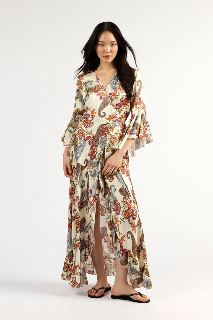 Tuesday Label Alice Wrap Dress - Cloud Floral