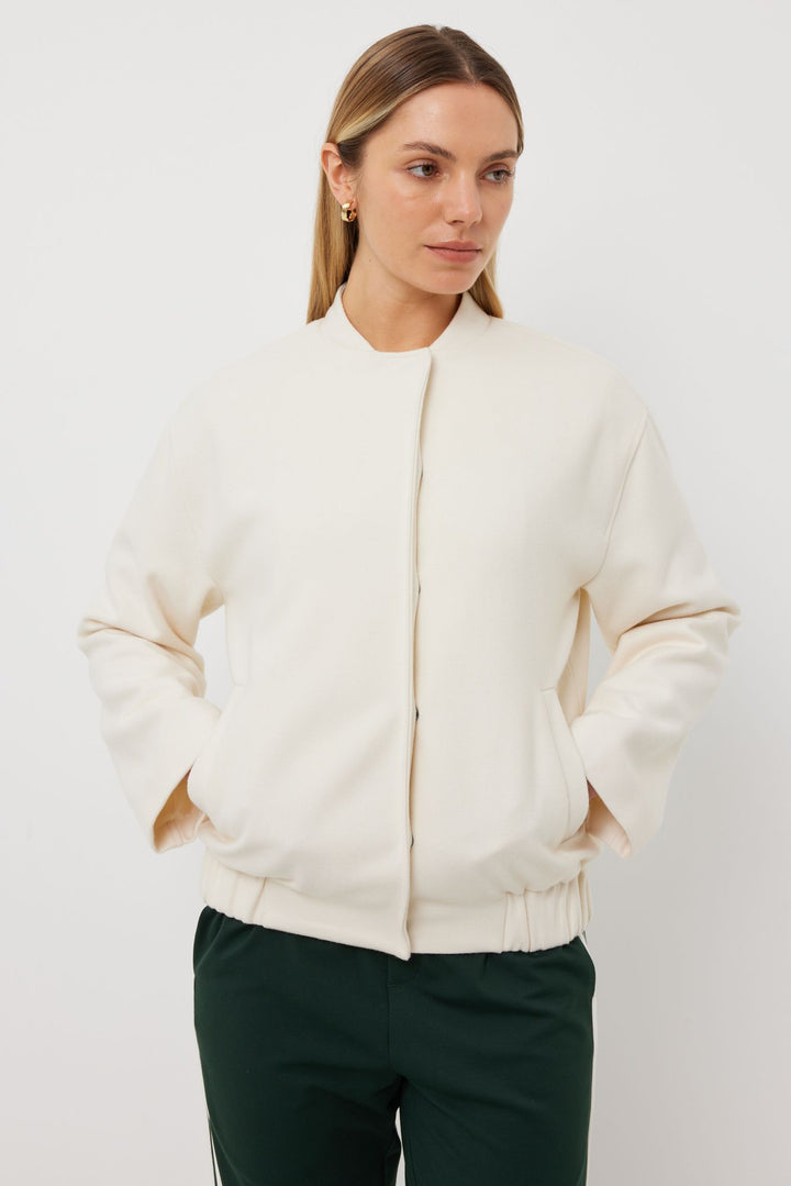 Tuesday Label Anderson Bomber - Ivory Wool - Shop 9