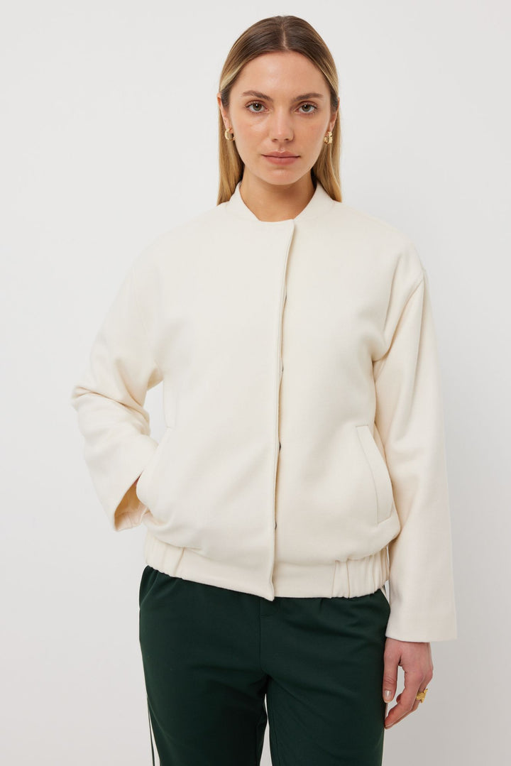 Tuesday Label Anderson Bomber - Ivory Wool - Shop 9