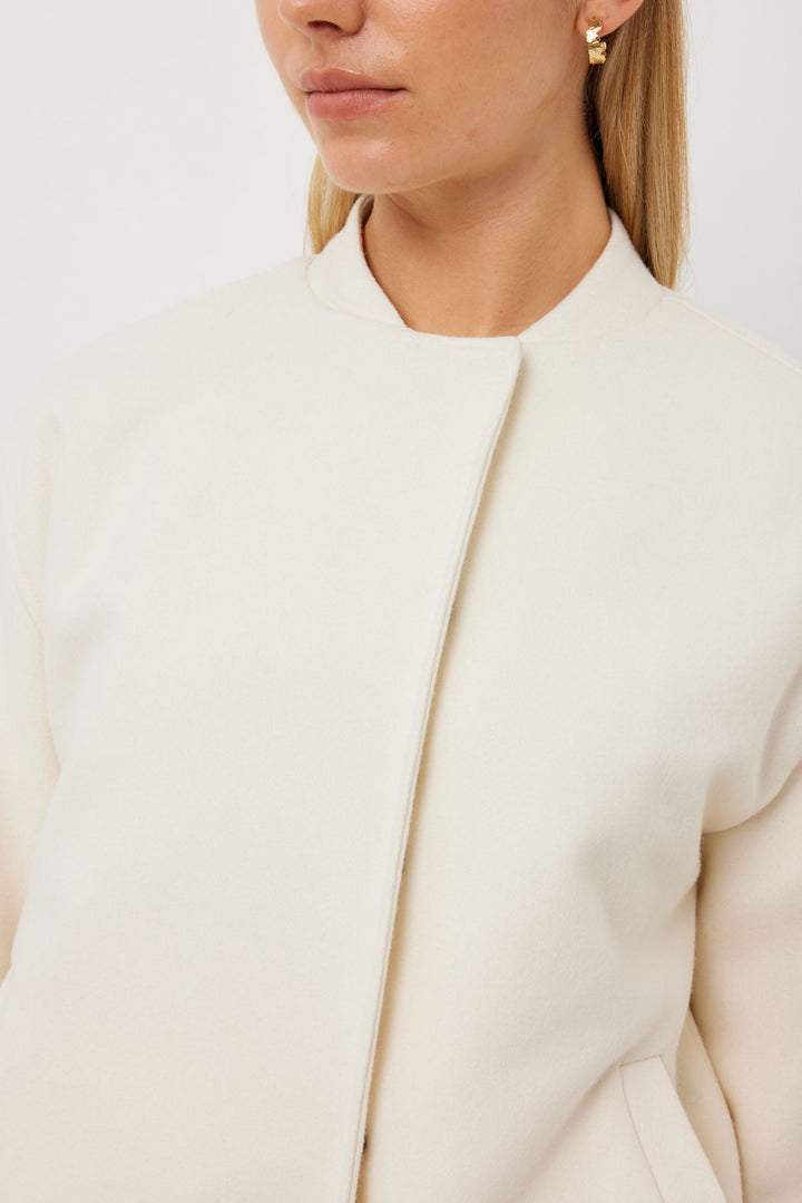 Tuesday Label Anderson Bomber - Ivory Wool - Shop 9