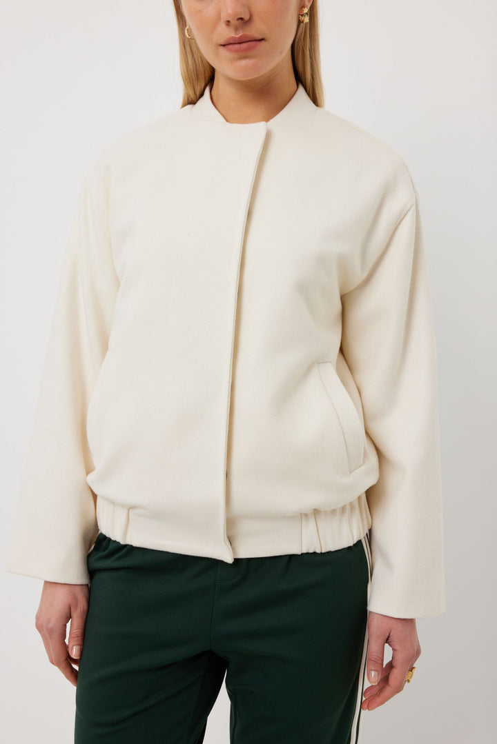 Tuesday Label Anderson Bomber - Ivory Wool - Shop 9