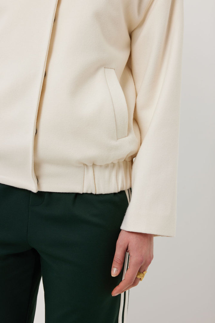 Tuesday Label Anderson Bomber - Ivory Wool - Shop 9