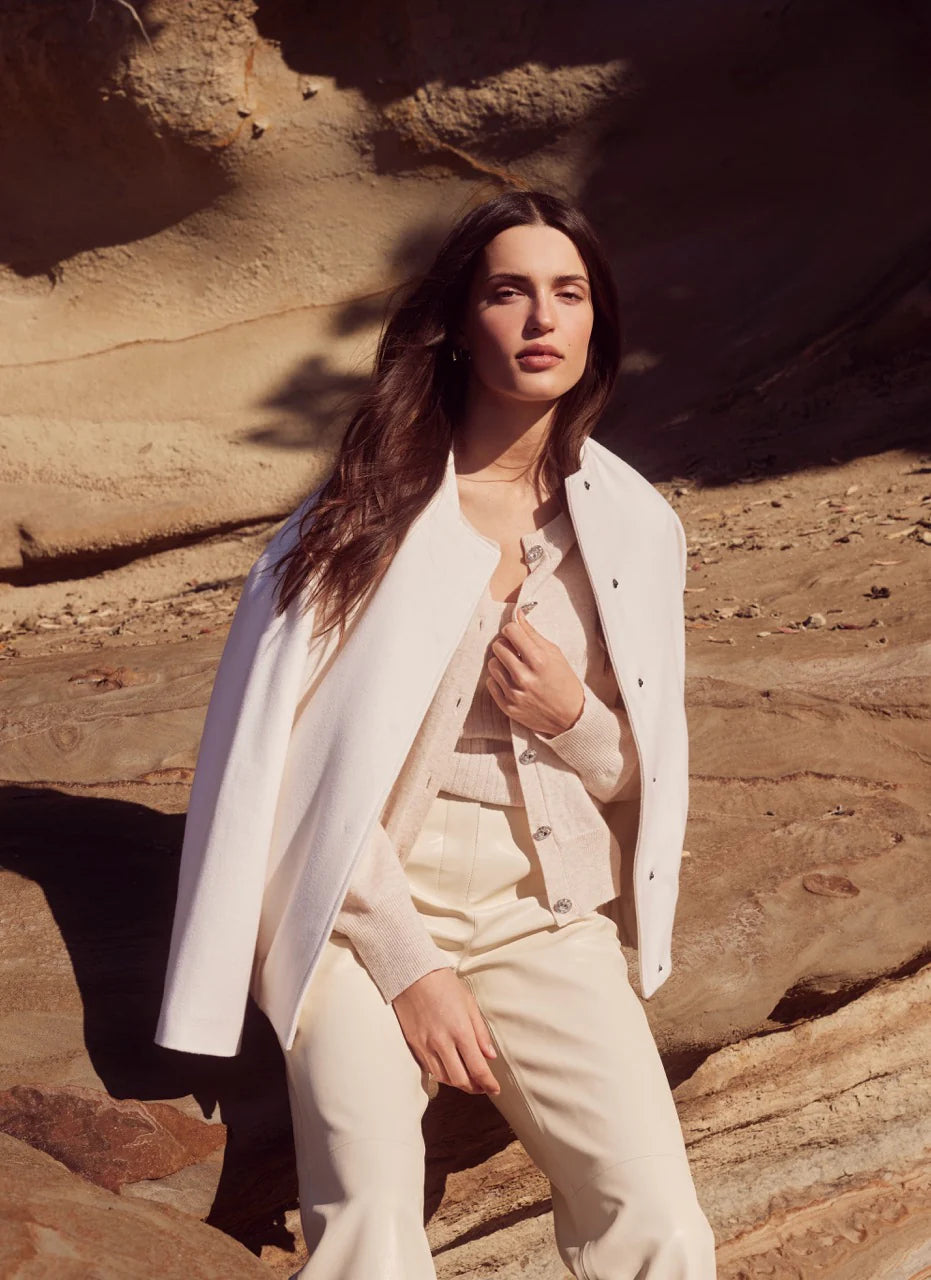 Tuesday Label Anderson Bomber - Ivory Wool - Shop 9