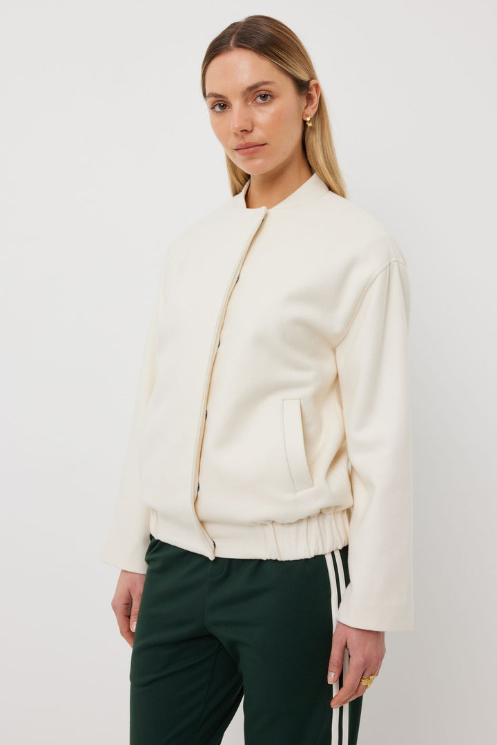 Tuesday Label Anderson Bomber - Ivory Wool - Shop 9