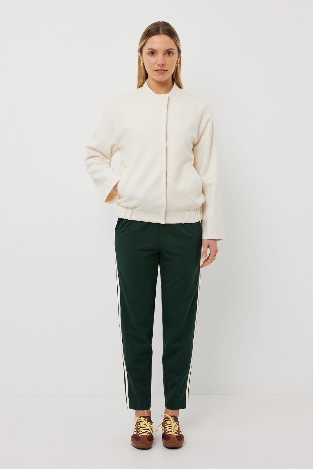 Tuesday Label Anderson Bomber - Ivory Wool - Shop 9
