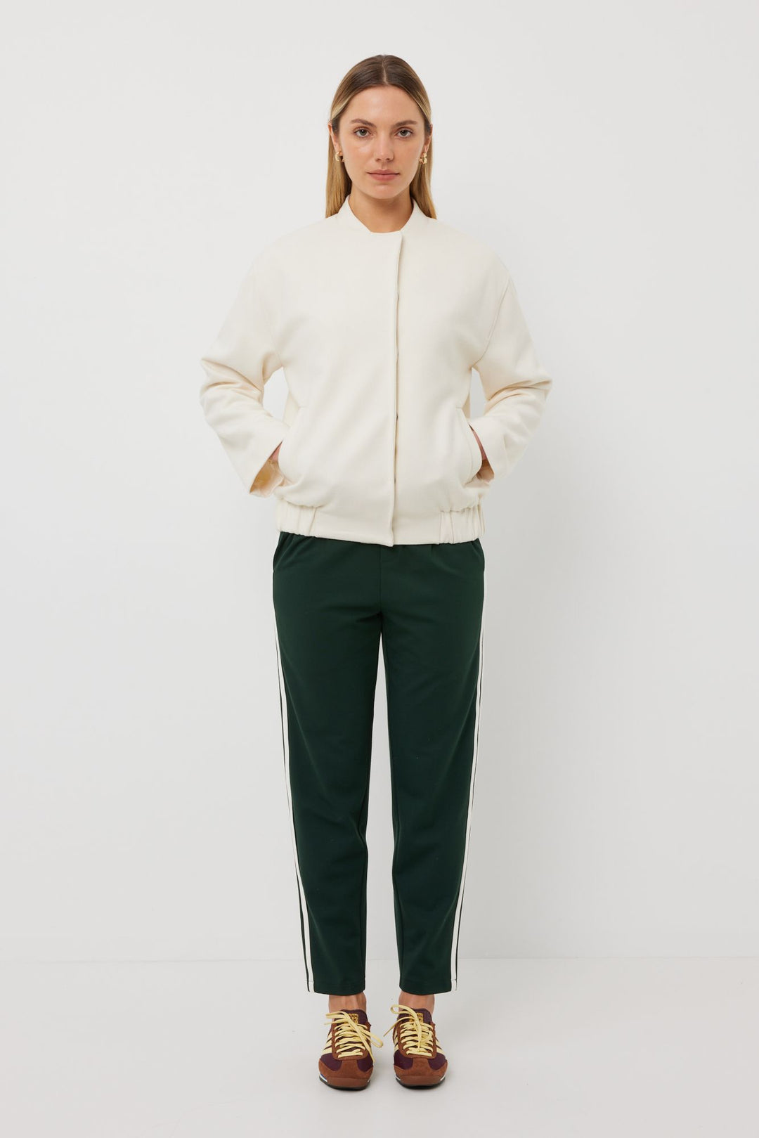 Tuesday Label Anderson Bomber - Ivory Wool - Shop 9