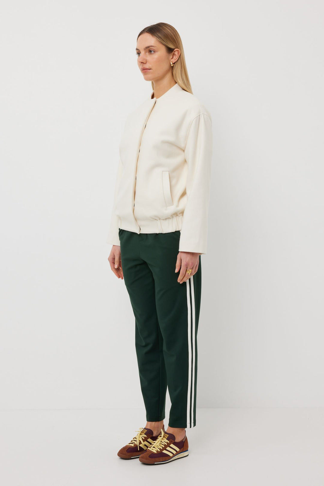 Tuesday Label Anderson Bomber - Ivory Wool - Shop 9