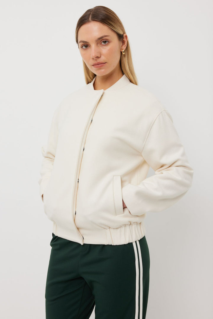 Tuesday Label Anderson Bomber - Ivory Wool - Shop 9