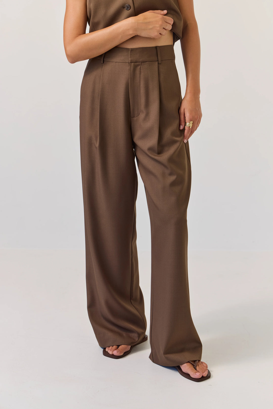 Tuesday Label Boyfriend Pant - Bitter Chocolate - Shop 9