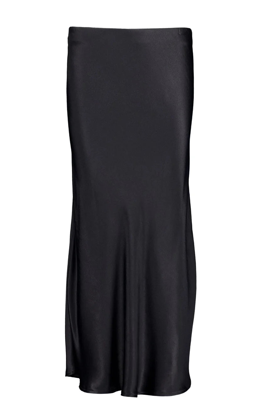 Tuesday Label Dom Skirt - Black Satin - Shop 9