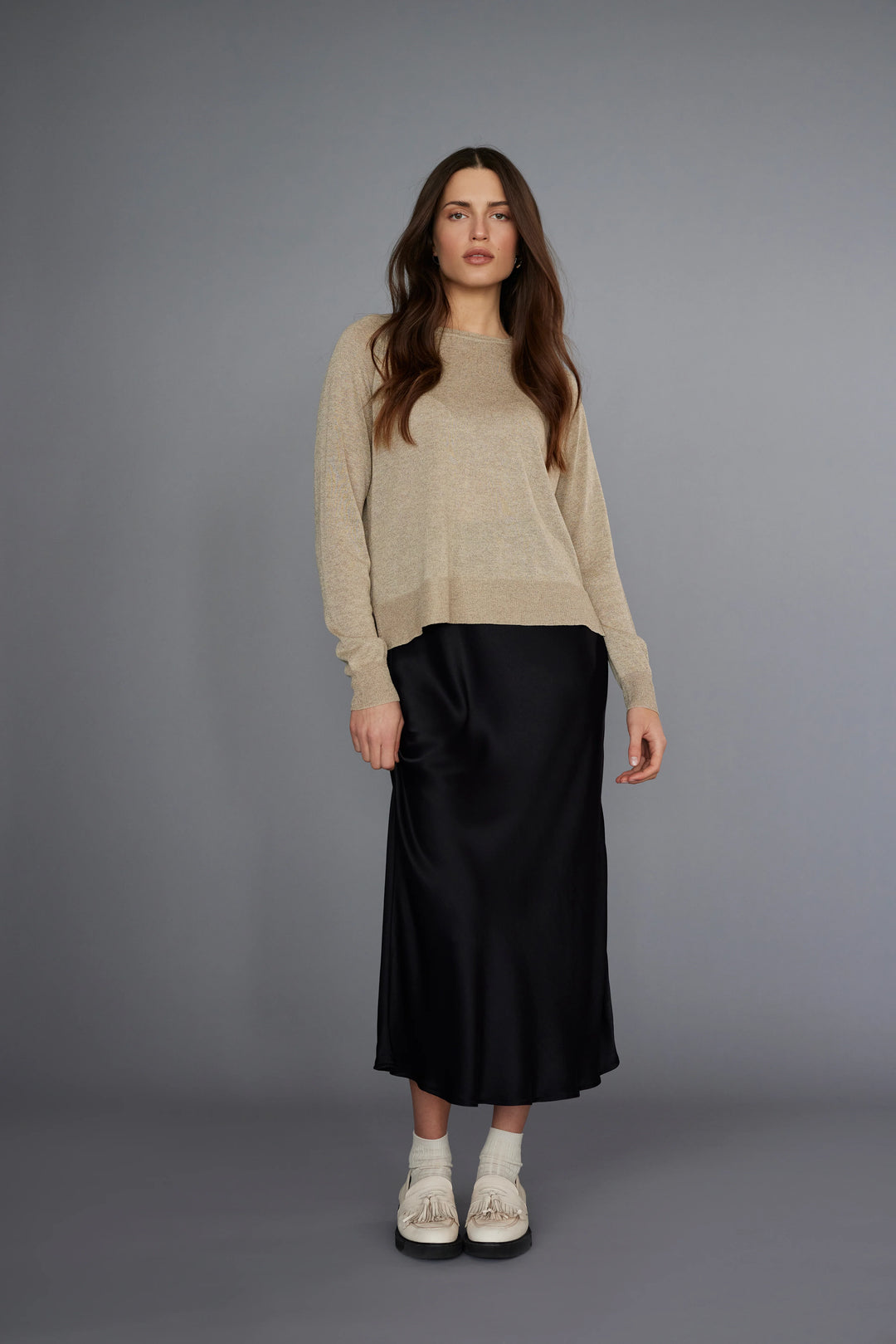 Tuesday Label Dom Skirt - Black Satin - Shop 9