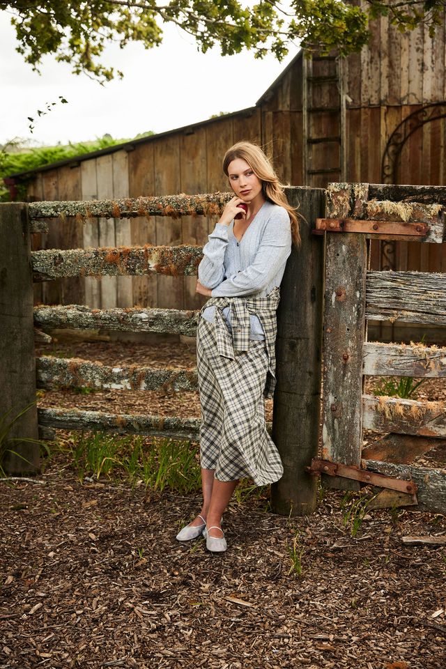 Tuesday Label Fluid Skirt - Soft Plaid - Shop 9