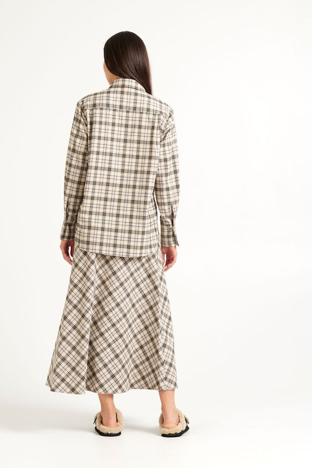 Tuesday Label Fluid Skirt - Soft Plaid - Shop 9