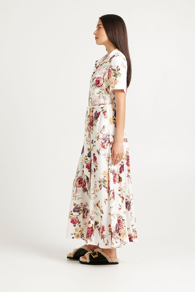 Tuesday Label Godet Shirt Dress - Vintage Floral - Shop 9