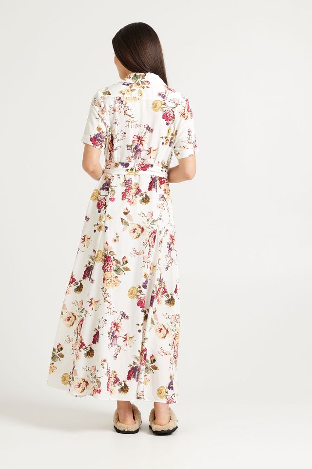 Tuesday Label Godet Shirt Dress - Vintage Floral - Shop 9