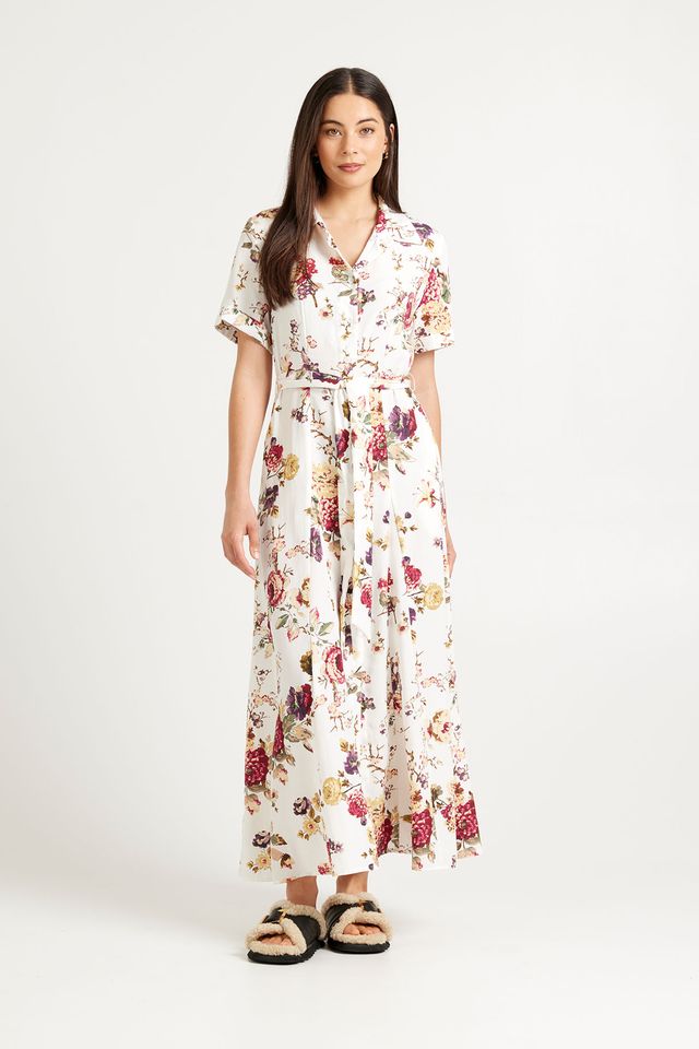 Tuesday Label Godet Shirt Dress - Vintage Floral - Shop 9