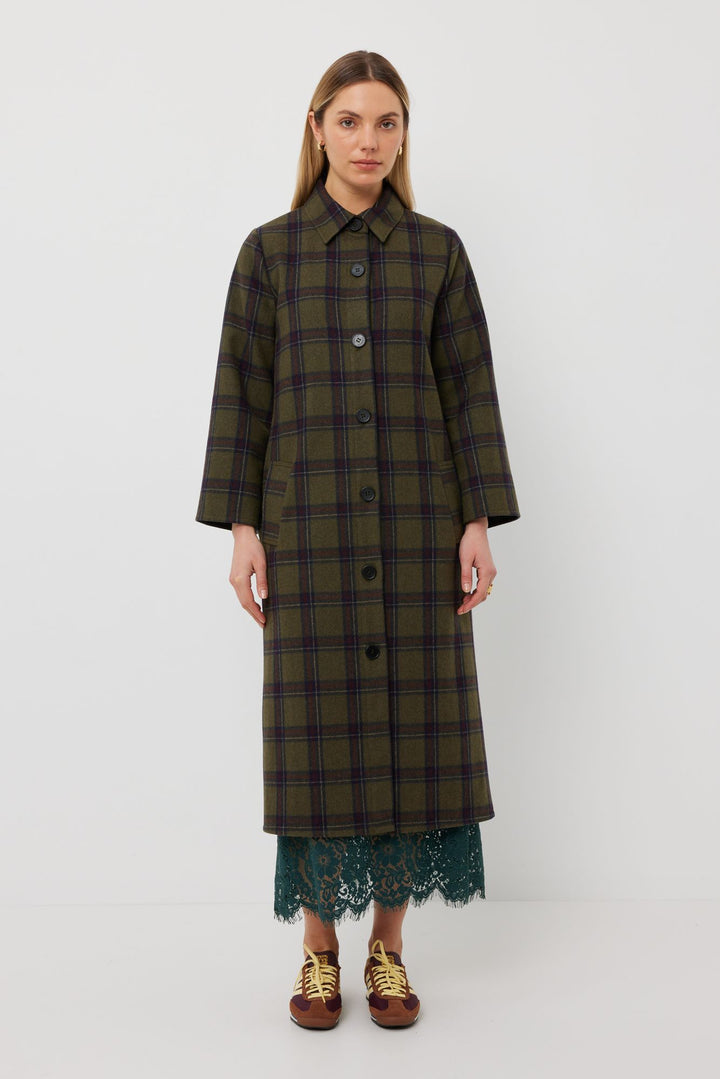 Tuesday Label Kamali Coat - Rainforest Check - Shop 9