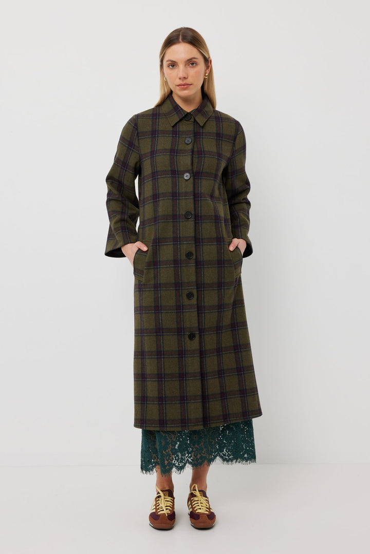 Tuesday Label Kamali Coat - Rainforest Check - Shop 9