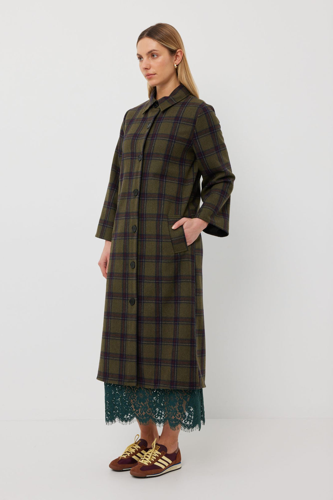 Tuesday Label Kamali Coat - Rainforest Check - Shop 9