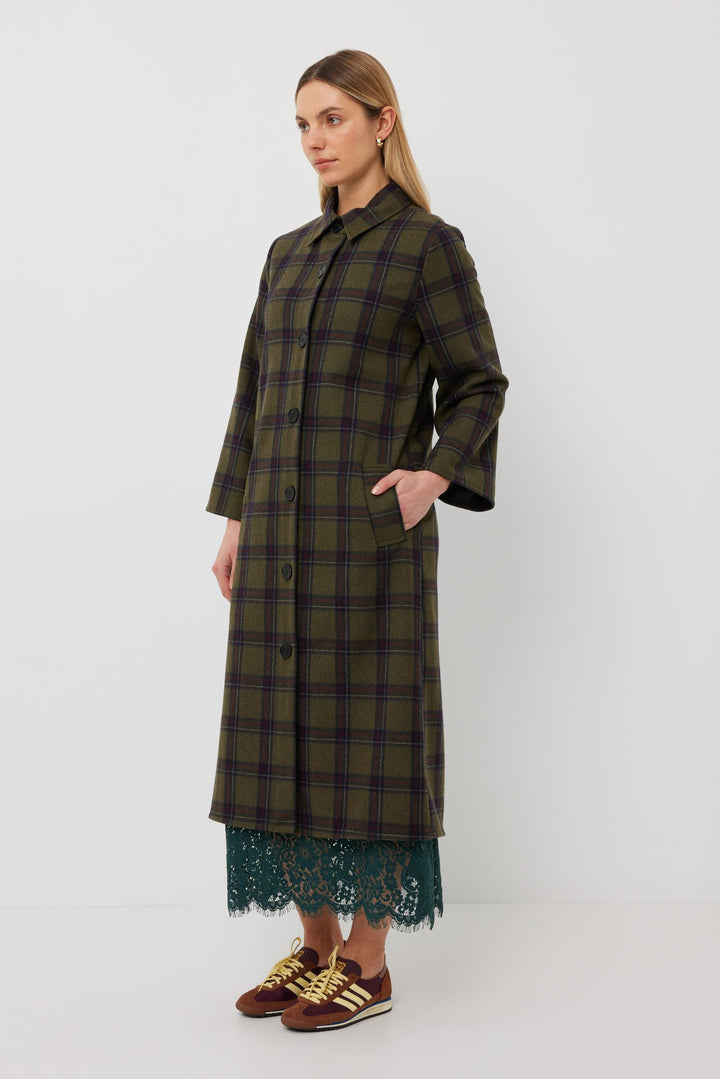 Tuesday Label Kamali Coat - Rainforest Check - Shop 9