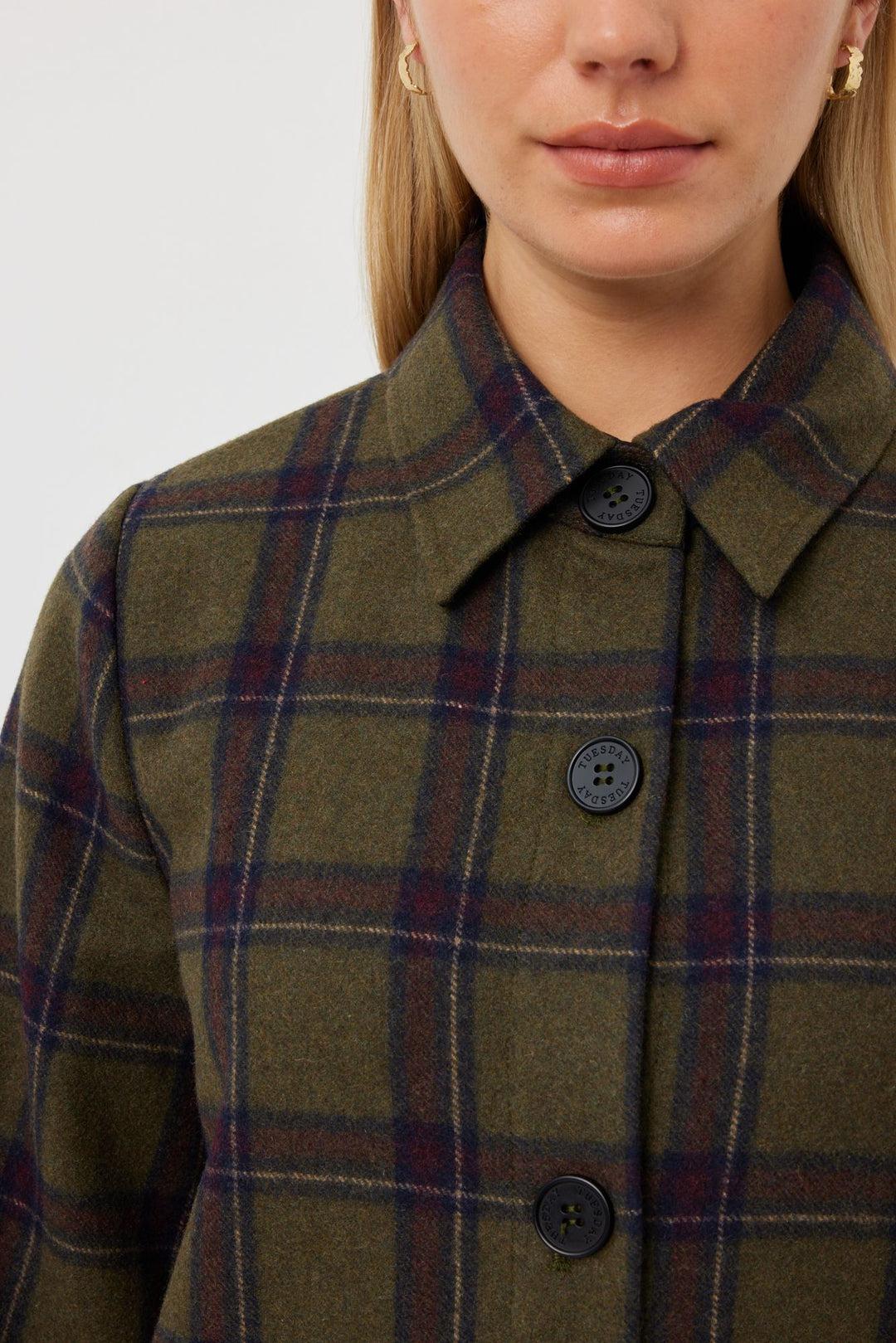 Tuesday Label Kamali Coat - Rainforest Check - Shop 9