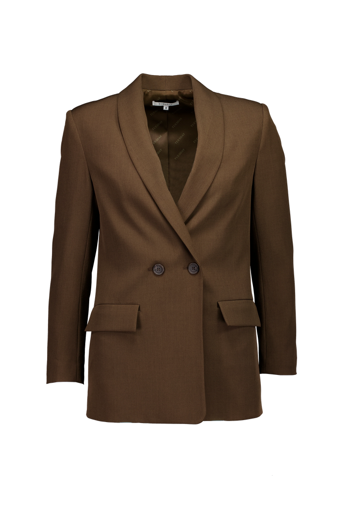Tuesday Label Longline Blazer - Bitter Chocolate - Shop 9