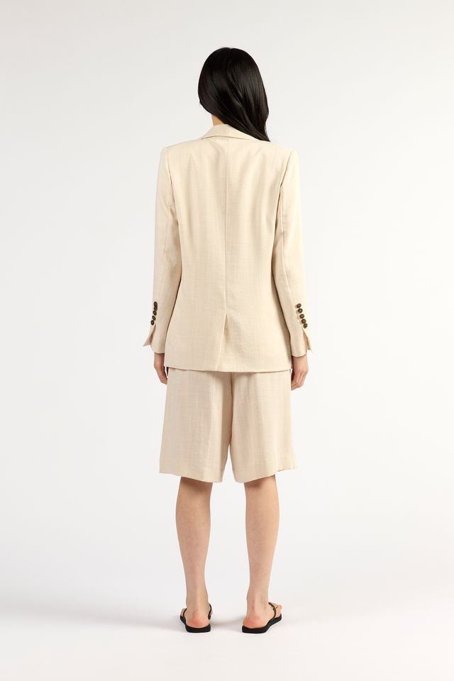Tuesday Label Longline Blazer - Oyster - Shop 9