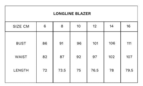 Tuesday Label Longline Blazer - Oyster - Shop 9