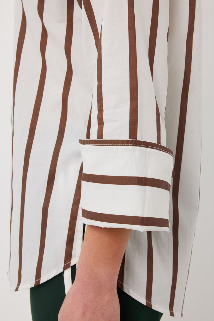 Tuesday Label Mark Shirt - Chocolate Stripe - Shop 9