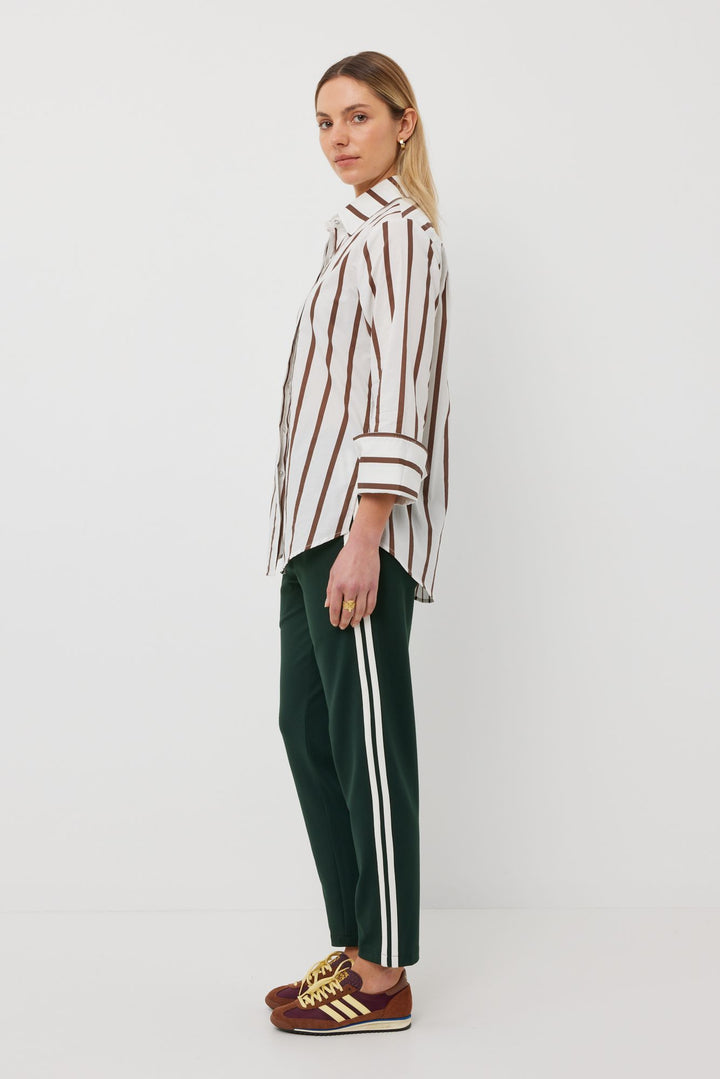 Tuesday Label Mark Shirt - Chocolate Stripe - Shop 9