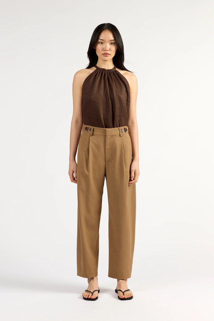 Tuesday Label Utility Pants - Dark Tan - Shop 9