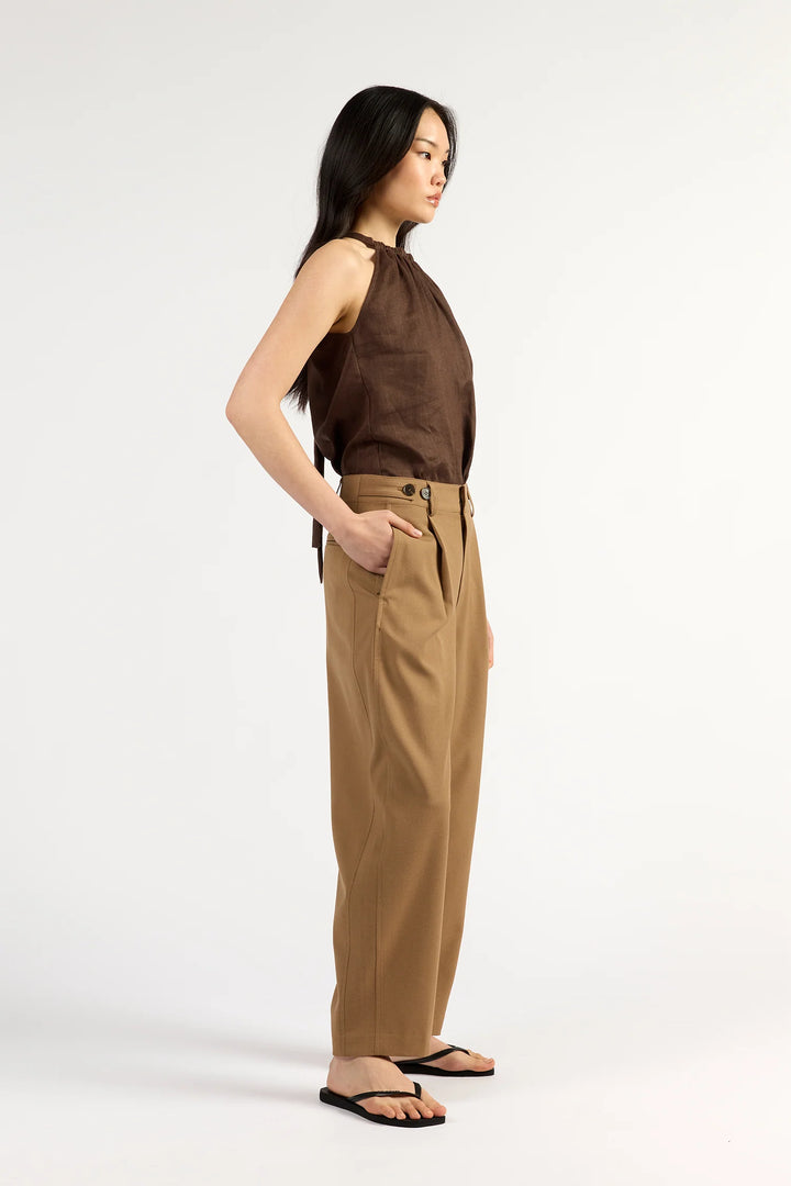 Tuesday Label Utility Pants - Dark Tan - Shop 9