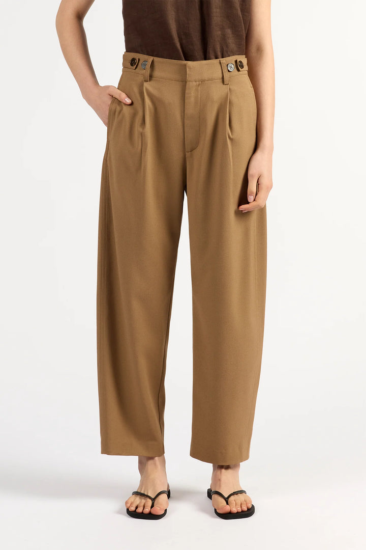 Tuesday Label Utility Pants - Dark Tan - Shop 9