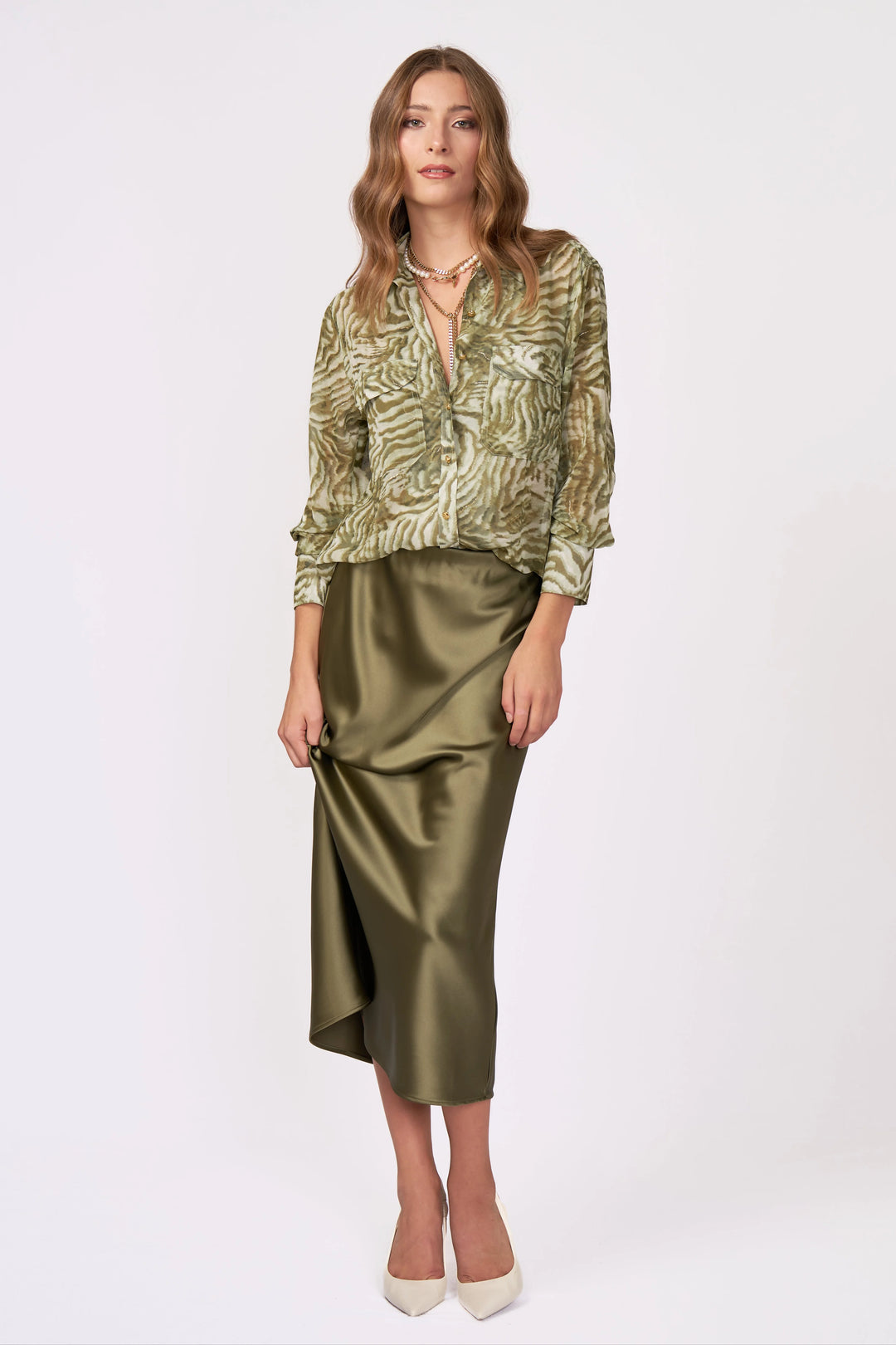 Yvonne Bennetti Ludlow Blouse - Khaki - Shop 9