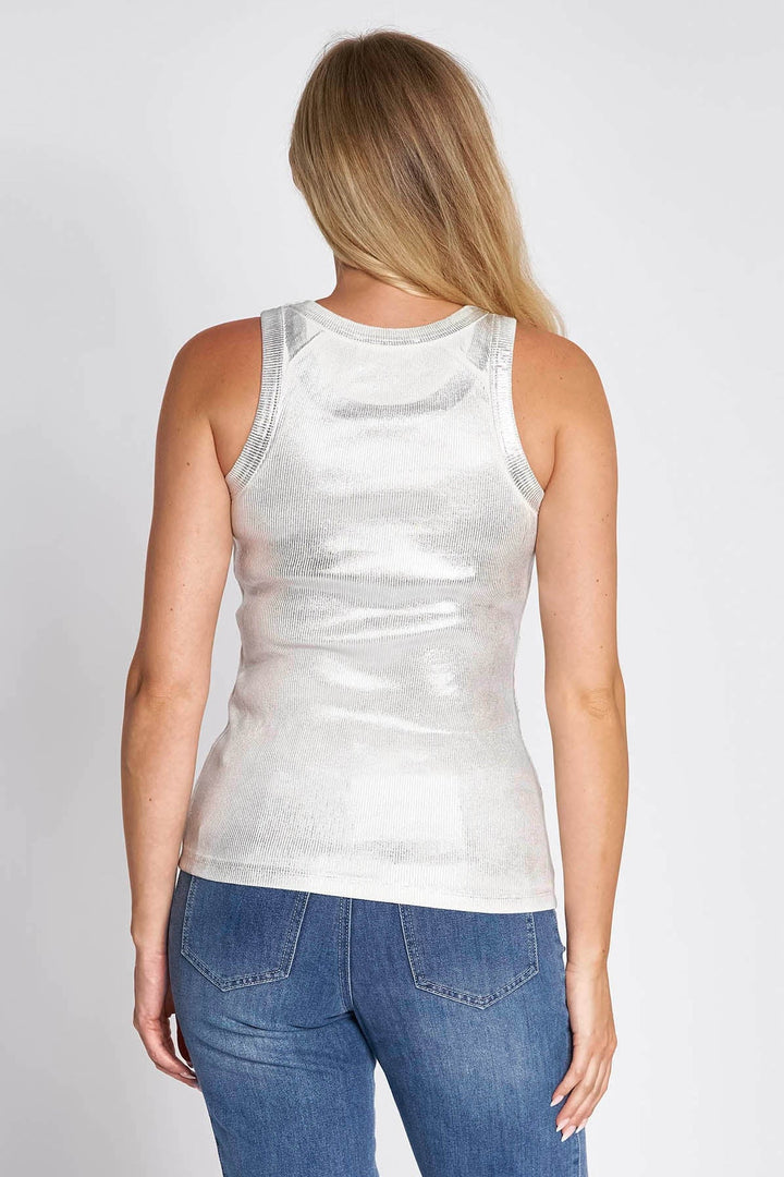 Zhrill Aria Metallic Tank - Silver - Shop 9