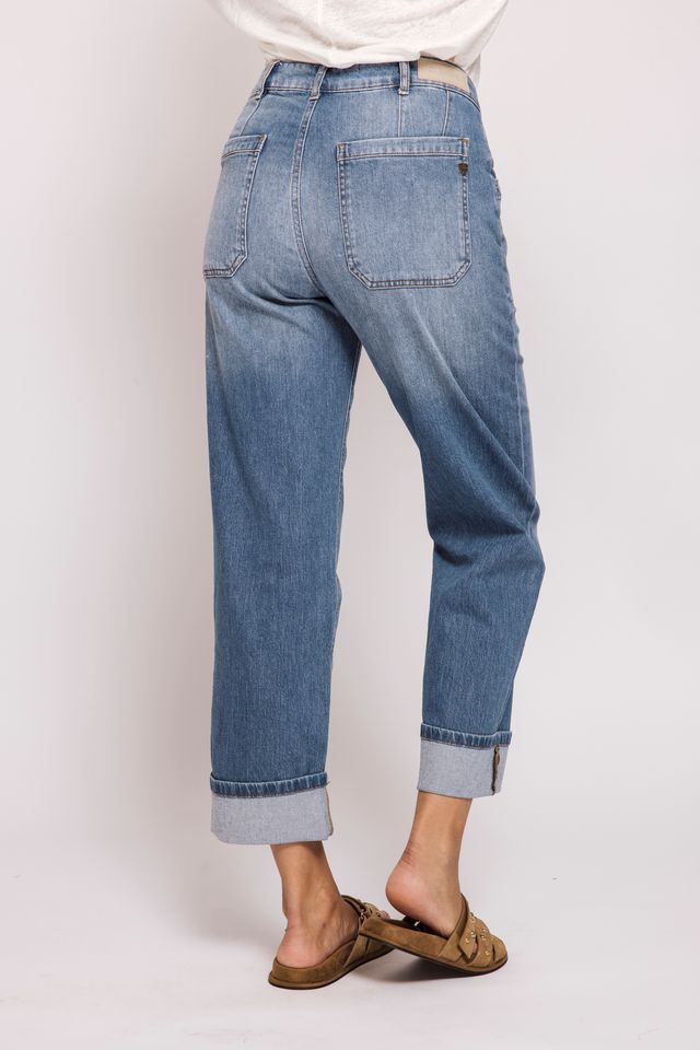 Zhrill Karli Jeans with Cuffs - Blue