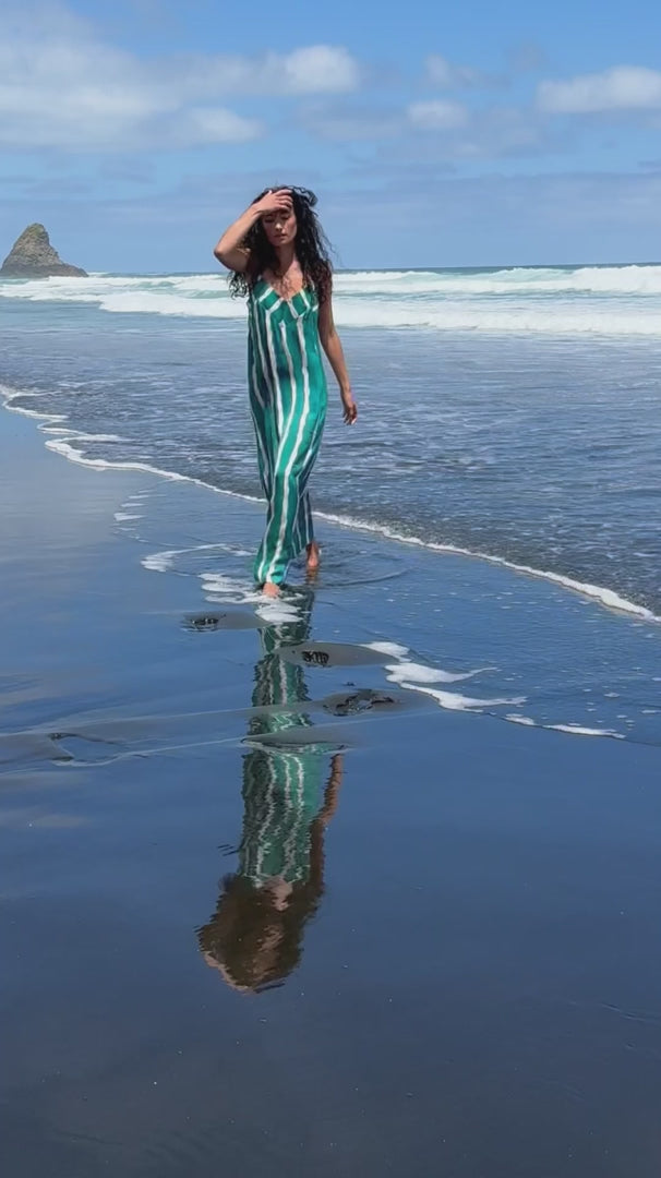 Cooper Slip On By Dress - Teal Stripe