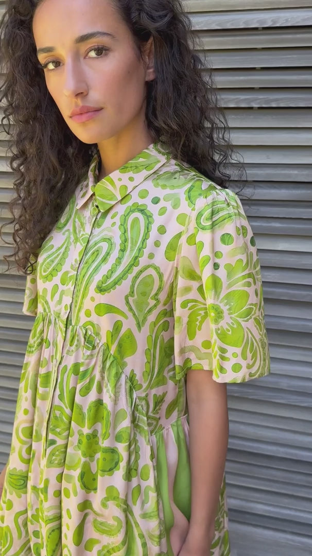 Cooper Made For Each Other Dress - Blush + Green Floral