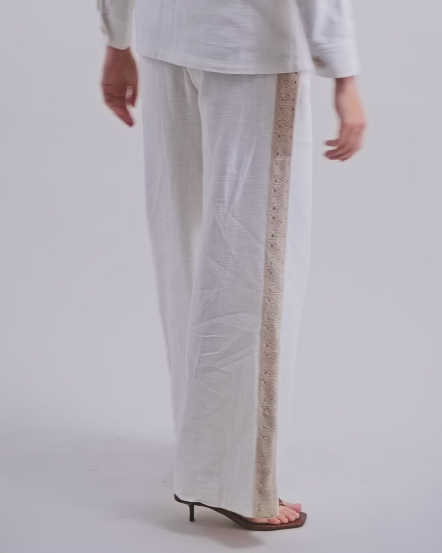 Mos Mosh Beata Ramie Pant - Ecru