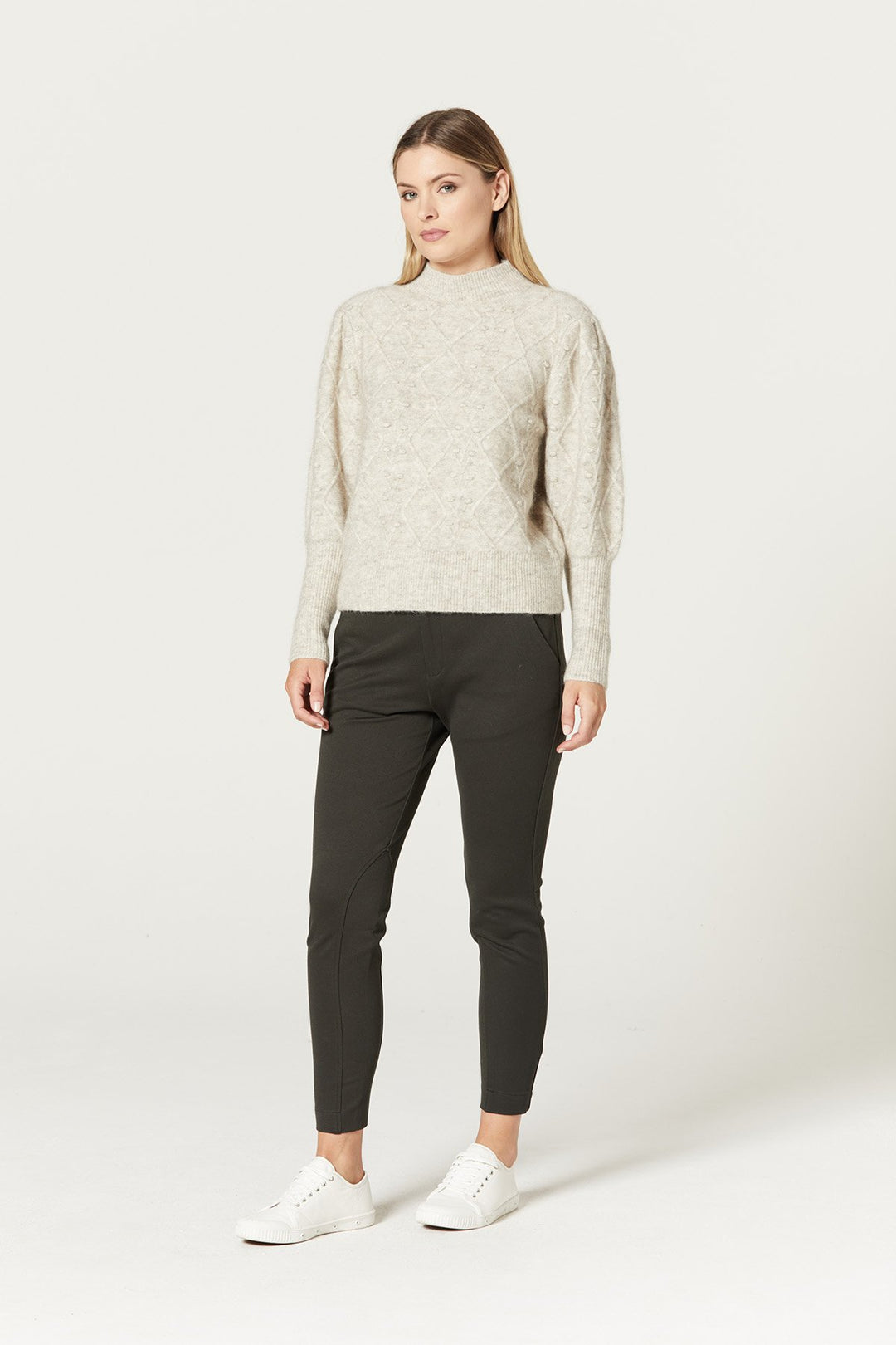 Cable Queenie Jumper - Oatmeal - Shop 9