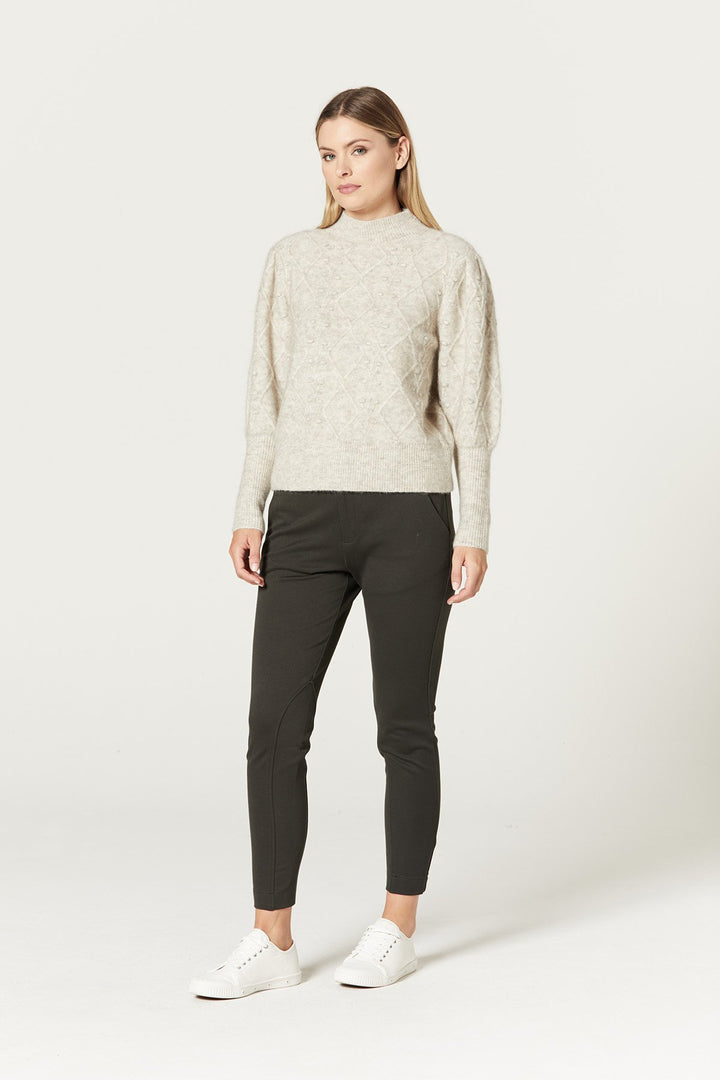 Cable Queenie Jumper - Oatmeal - Shop 9