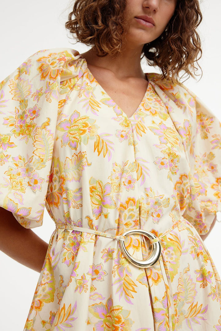 Kinney Elle Puff Sleeve Maxi - Neon Floral - Shop 9